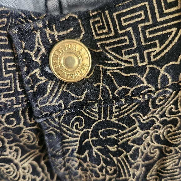7 for all Mankind Gold Geo Skinny Jean - Picture 10 of 13